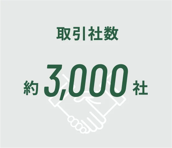 取引社数約3,000社